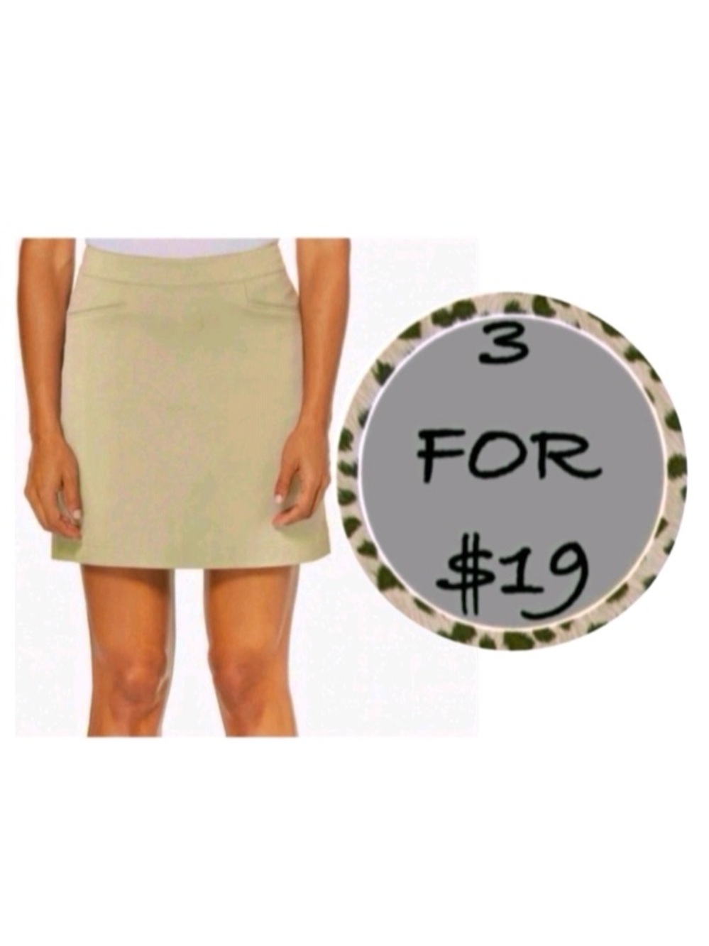 3/$19 NWT Monterey Club 18” Team Woven casual Skirt shorts skort